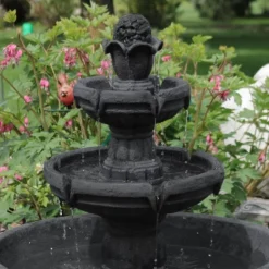 Sunnydaze Decor Sunnydaze 34"H Electric Polyresin 3-Tier Budding Fruition Outdoor Water Fountain -Sunnydaze Decor GUEST a74cddd5 31bf 4728 b4c1 f63fa7348f3c