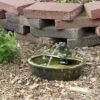 Sunnydaze Decor Sunnydaze Outdoor Solar Powered Ceramic Spitting Frog Water Fountain With Submersible Pump - 7" - Green