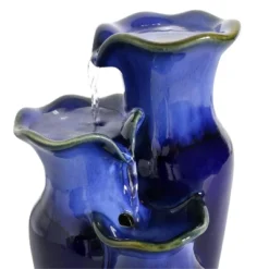 Sunnydaze Decor Sunnydaze Indoor Decorative Smooth Ceramic Glazed Pitchers Desktop Tabletop Water Fountain - 11" - Blue -Sunnydaze Decor GUEST a8a0f978 fbb8 45ee 99fc ab521762ee20