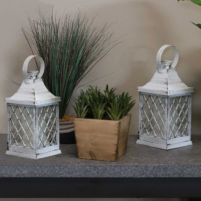 Sunnydaze Decor Sunnydaze 10" Ligonier White Traditional Style Plastic And Glass Battery Operated Indoor LED Candle Lantern 4pk 7 Sunnydaze Decor Sunnydaze 10" Ligonier White Traditional Style Plastic And Glass Battery Operated Indoor LED Candle Lantern 4pk - Image 7