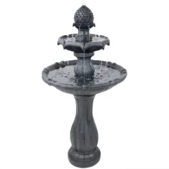 Sunnydaze Decor Sunnydaze 46" H Outdoor 2-Tier Pineapple Solar Water Fountain With Battery Backup -Sunnydaze Decor GUEST b1cf941d a96e 4e4a a3f4 d9b525d0f5ff