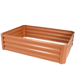 Sunnydaze Decor Sunnydaze Raised Powder-Coated Steel Rectangle Garden Bed Kit For Plants, Flowers, Herbs And Vegetables - 47" Wide X 11" Deep -Sunnydaze Decor GUEST b42e6b54 11e8 4708 b1ed c09dbdaf4705