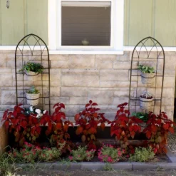 Sunnydaze Decor Sunnydaze 2-Piece Arched Climbing Plants Wall Trellis With Flower Pot Supports -Sunnydaze Decor GUEST b4e47afd 936c 4c18 ab7d 368ff74e4018