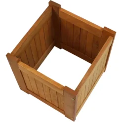 Sunnydaze Decor Sunnydaze Outside Meranti Wood Outdoor Planter Box With Teak Oil Finish For Garden, Porch And Patio - 16" Square -Sunnydaze Decor GUEST b93931ab dc6d 49d6 a455 86b7e53d75f9