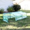 Sunnydaze Decor Sunnydaze Outdoor Portable Slanted Top Plant Shelter Mini Cloche Greenhouse With Zipper Doors - Green