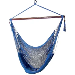 Sunnydaze Decor Sunnydaze Caribbean Style Extra Large Hanging Rope Hammock Chair Swing For Backyard And Patio -Sunnydaze Decor GUEST bc45a620 80d0 4d57 8250 d5b4811e1a7e