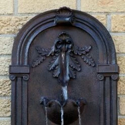 Sunnydaze Decor Sunnydaze 27"H Electric Polystone Florence Outdoor Wall-Mount Water Fountain -Sunnydaze Decor GUEST bf3e2149 70b5 4b01 a2c3 fc5b5884760a