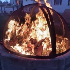 Sunnydaze Decor Sunnydaze Outdoor Heavy-Duty Steel Mesh Round Easy-Opening Camp Fire Pit Spark Screen Lid With Hinged Door - Black 15 Sunnydaze Decor Sunnydaze Outdoor Heavy-Duty Steel Mesh Round Easy-Opening Camp Fire Pit Spark Screen Lid With Hinged Door - Black -Sunnydaze Decor GUEST c1c16ccc 9557 4b86 92ab 5b22f38a16a8