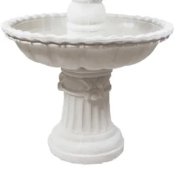 Sunnydaze Decor Sunnydaze 52"H Electric Fiberglass 4-Tier Fruit Top Outdoor Water Fountain, White Finish -Sunnydaze Decor GUEST c1ceaf5d 932f 4bc3 9d41 cbf4535c5ad8