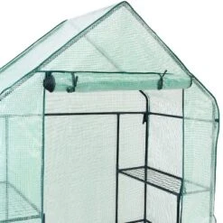 Sunnydaze Decor Sunnydaze Outdoor Portable Tiered Growing Rack Deluxe Walk-In Greenhouse With Roll-Up Door - 4 Shelves - Green -Sunnydaze Decor GUEST c4338a25 d1eb 4ea3 8410 bf469273cff4