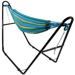 Sunnydaze Decor Sunnydaze Large Double Brazilian Hammock With Universal Stand - 450 Lb Weight Capacity -Sunnydaze Decor GUEST c4df5c3e c211 46cc 9fb9 cd2374f0f17c