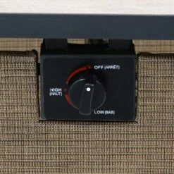 Sunnydaze Decor Sunnydaze Reykir Modern Smokeless Metal Outdoor Fire Pit With Tile Tabletop And Rafa Fabric Sides - 24" H -Sunnydaze Decor GUEST c5552967 da4e 4179 a508 1a8216151058