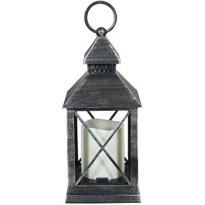 Sunnydaze Decor Sunnydaze 10" Yorktown Black Traditional Style Plastic And Glass Battery Operated Indoor LED Candle Lantern 7 Sunnydaze Decor Sunnydaze 10" Yorktown Black Traditional Style Plastic And Glass Battery Operated Indoor LED Candle Lantern - Image 7