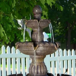 Sunnydaze Decor Sunnydaze 49"H Electric Fiberglass And Resin 4-Tier Mediterranean Outdoor Water Fountain -Sunnydaze Decor GUEST cf254933 8ded 4b1f a462 06b8f062c83d