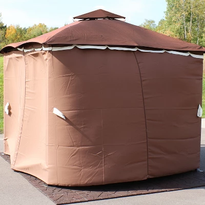 Sunnydaze Decor Sunnydaze Outdoor Gazebo 4-Piece Polyester Fabric Privacy Sidewall Set For 10' X 10' Gazebo - 80" H X 103" W 1 Sunnydaze Decor Sunnydaze Outdoor Gazebo 4-Piece Polyester Fabric Privacy Sidewall Set For 10' X 10' Gazebo - 80" H X 103" W