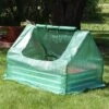 Sunnydaze Decor Sunnydaze Steel Raised Garden Bed With Greenhouse Cover - Green