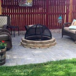 Sunnydaze Decor Sunnydaze Outdoor Heavy-Duty Steel Mesh Round Easy-Opening Camp Fire Pit Spark Screen Lid With Hinged Door - Black 24 Sunnydaze Decor Sunnydaze Outdoor Heavy-Duty Steel Mesh Round Easy-Opening Camp Fire Pit Spark Screen Lid With Hinged Door - Black -Sunnydaze Decor GUEST d4a48401 59d5 41c7 b978 ca510c0301c4