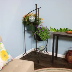 Sunnydaze Decor Sunnydaze Indoor/Outdoor Iron Metal 4-Tiered Potted Flower Plant Stand With Spiral Staircase Design - 56" - Black - 2pk -Sunnydaze Decor GUEST d7f0ba0e d414 4a43 bd30 0a3ae5744bf5