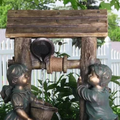 Sunnydaze Decor Sunnydaze 39"H Polyresin And Fiberglass Children At The Well Outdoor Water Fountain With LED Light -Sunnydaze Decor GUEST d94fea7e 5e99 4d81 8baa bb68b30e335c