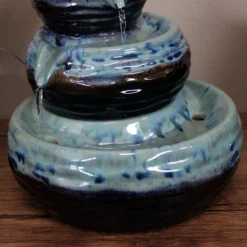 Sunnydaze Decor Sunnydaze Indoor Home Decorative Glazed Ceramic 3-Tiered Modern Textured Bowls Tabletop Water Fountain - 7" -Sunnydaze Decor GUEST ded930d6 534f 4791 9d2a 6a7b865ae438