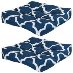 Sunnydaze Decor Sunnydaze Indoor/Outdoor Replacement Square Tufted Patio Chair Seat And Back Cushions - 20" - 2pk -Sunnydaze Decor GUEST e222a2b4 2fd9 4c68 82bb 9732ddbb8da7