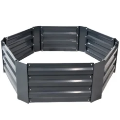 Sunnydaze Decor Sunnydaze Corrugated Galvanized Steel Hexagon Raised Garden Bed Kit For Vegetables, Plants, And Flowers - 40" W X 12" H -Sunnydaze Decor GUEST e5d62146 369a 469b 97a4 4acc4c41566d
