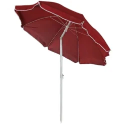 Sunnydaze Decor Sunnydaze Outdoor Travel Portable Beach Umbrella With Tilt Function And Push Open/Close Button - 5' -Sunnydaze Decor GUEST e5dea80f 19ce 420b 9395 db064c187496