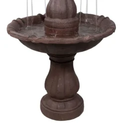Sunnydaze Decor Sunnydaze 38"H Electric Polyresin And Fiberglass 2-Tier Curved Plinth Outdoor Water Fountain -Sunnydaze Decor GUEST e9fae8bd 8dee 40c9 a685 cf90bc33a55a