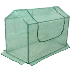 Sunnydaze Decor Sunnydaze Mini Greenhouse With 2 Zippered Side Doors - Green -Sunnydaze Decor GUEST ec69a2f0 0942 4ac5 ad3c a51458b84da0