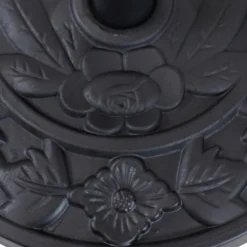 Sunnydaze Decor Sunnydaze Round Half Outdoor/Patio Umbrella - Floral Resin - 19" - Black -Sunnydaze Decor GUEST ecfdffb4 ff11 404d aa11 51a7f86bb8c6