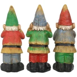 Sunnydaze Decor Sunnydaze Three Wise Garden Gnomes Hear, Speak, See No Evil Indoor/Outdoor Lawn Statue Set - 12" H - 3-Piece Set -Sunnydaze Decor GUEST edcc2c58 1e0a 4371 9f4a 009bf621bd99