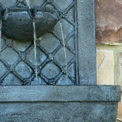 Sunnydaze Decor Sunnydaze 31"H Solar-Powered Polystone Rosette Leaf Outdoor Wall-Mount Fountain -Sunnydaze Decor GUEST f25950f1 565b 401b b055 1df515f28143