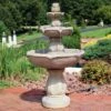 Sunnydaze Decor Sunnydaze 35"H Electric Fiberglass 3-Tier Birds' Delight Outdoor Bird Bath Water Fountain