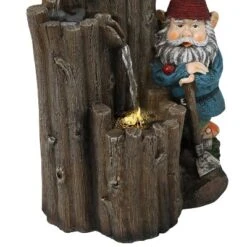 Sunnydaze Decor Sunnydaze 17"H Electric Polyresin Resting Gnome By Tiered Logs Outdoor Water Fountain With LED Light -Sunnydaze Decor GUEST f6f29a1b e530 4e2b 94c0 6c97c28911e4
