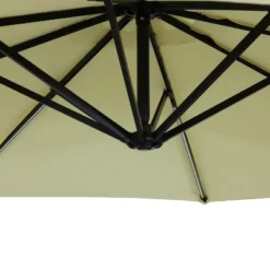 Sunnydaze Decor Sunnydaze Outdoor Steel Cantilever Offset Patio Umbrella With Solar LED Lights, Air Vent, Crank, And Base - 9' -Sunnydaze Decor GUEST f6f8ca93 4695 48e3 b07b 06f4b00feb26