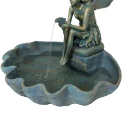 Sunnydaze Decor Sunnydaze 30"H Electric Fiberglass Fairy Shell Outdoor Water Fountain -Sunnydaze Decor GUEST fac5d8da d7c6 4404 bb01 99344e43d8cb