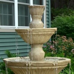 Sunnydaze Decor Sunnydaze 55"H Electric Polystone Classic Style 3-Tier Designer Outdoor Water Fountain -Sunnydaze Decor GUEST fb01a5ec 1c1c 4264 8024 b913f858dc7e