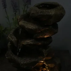 Sunnydaze Decor Sunnydaze Indoor Office Entryway Tabletop Serene Rocky Falls Water Fountain Feature With LED Light - 10" -Sunnydaze Decor GUEST fb454743 dba2 4f0a a55d 39fc4ff88c0b