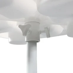 Sunnydaze Decor Sunnydaze Outdoor Drink And Snack Table With Tray Slots And 4 Cup Holders For Beach Umbrella Poles - White -Sunnydaze Decor GUEST fcf639ba cf33 4ae0 b15e c72274a5d688