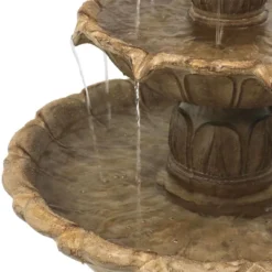 Sunnydaze Decor Sunnydaze 46"H Electric Polystone 3-Tier Classic Tulip Outdoor Water Fountain -Sunnydaze Decor GUEST fd1082fc 964a 4854 84ad 22deeefda907