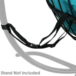 Sunnydaze Decor Sunnydaze Outdoor Resin Wicker Patio Dalia Hanging Basket Egg Chair With Cushions And Headrest - Teal - 2pc -Sunnydaze Decor GUEST feff1baa 481c 4db7 8a7b e1cdb19eeb99