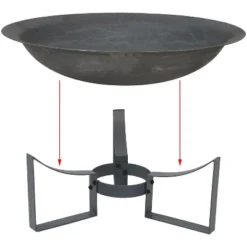 Sunnydaze Decor Sunnydaze Outdoor Camping Or Backyard Cast Iron With Heat Resistant Finish Modern Round Fire Pit Bowl With Stand - 23" - Bronze -Sunnydaze Decor GUEST ff652ece daa6 4e24 aafb b05a42c87d77
