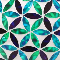 Sunnydaze Decor Sunnydaze Blue Cool Blooms Glass Mosaic Indoor/Outdoor Gazing Globe With Solar Light - 10" Diameter - Blue And Green -Sunnydaze Decor GUEST ffa87b34 a98a 493f a47a 0ef82b5fd618