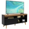 Sunnydaze Decor Sunnydaze Indoor Mid-Century Modern TV Stand Console With Storage Cabinet And Shelves For 58" TV