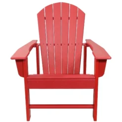 Sunnydaze Decor Sunnydaze Upright, Outdoor Adirondack Chair - All-Weather Design - 300-Pound Capacity - 38.25" H -Sunnydaze Decor GUEST 06a169f9 1ad3 4f63 8de9 59e160be3640