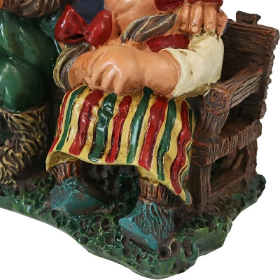 Sunnydaze Decor Sunnydaze Al And Anita On Bench Indoor/Outdoor Lightweight Resin Garden Gnome Couple Outdoor Lawn Statue - 8" H 4 Sunnydaze Decor Sunnydaze Al And Anita On Bench Indoor/Outdoor Lightweight Resin Garden Gnome Couple Outdoor Lawn Statue - 8" H - Image 4