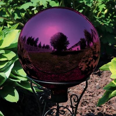 Sunnydaze Decor Sunnydaze Indoor/Outdoor Reflective Mirrored Surface Garden Gazing Globe Ball With Stemmed Bottom And Rubber Cap - 10" Diameter 1 Sunnydaze Decor Sunnydaze Indoor/Outdoor Reflective Mirrored Surface Garden Gazing Globe Ball With Stemmed Bottom And Rubber Cap - 10" Diameter