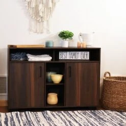 Sunnydaze Decor Sunnydaze Indoor Anthony Sideboard Storage Buffet Cabinet With Shelves - 48.5" -Sunnydaze Decor GUEST 10904402 2a78 4845 a76f 7505763d5d54