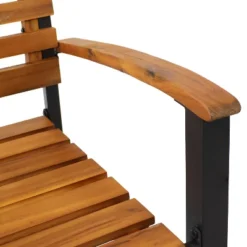 Sunnydaze Decor Sunnydaze 2pk Julian Acacia Wood And Steel Outdoor Patio Arm Chairs -Sunnydaze Decor GUEST 11991efb d3bc 4fa3 8251 0bf7844d3ae0