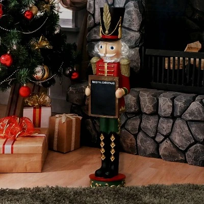 Sunnydaze Decor Sunnydaze Indoor/Outdoor Porch Or Living Room Polyresin Friedrich The Nutcracker With Sign Christmas Holiday Decoration - 36" 1 Sunnydaze Decor Sunnydaze Indoor/Outdoor Porch Or Living Room Polyresin Friedrich The Nutcracker With Sign Christmas Holiday Decoration - 36"